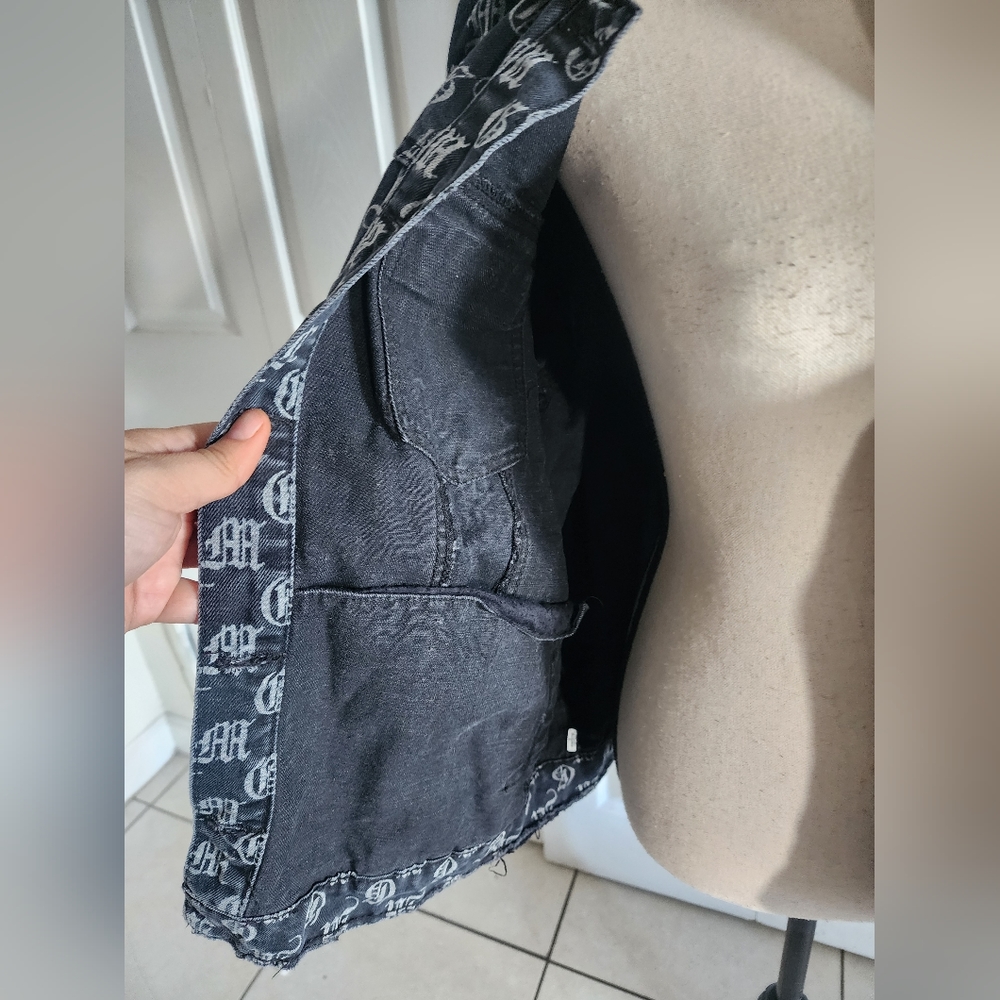 Missguided Denim Monogram Jacket - image 5